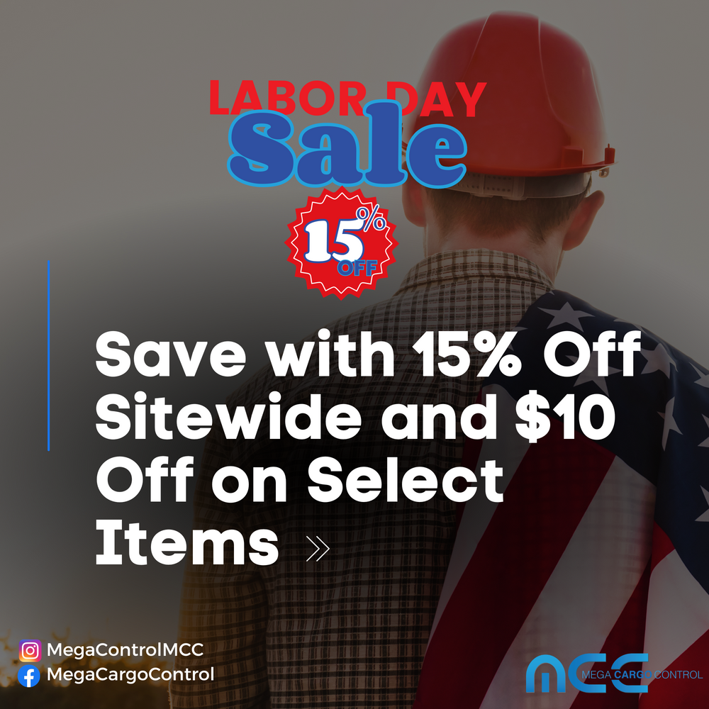 Mega Cargo Control's Labor Day SALE: Save with 15% Off Sitewide and $10 Off on Select Items!