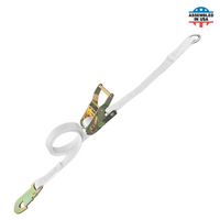 Load image into Gallery viewer, 1&quot; Ratchet Tent Strap with O-Ring fitting and Snap Hook strap
