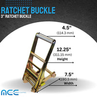 Load image into Gallery viewer, 3&quot; Standard Handle Ratchet Buckle
