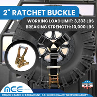 Load image into Gallery viewer, 3-Point Spare Tire 2&quot; Ratchet Y Straps
