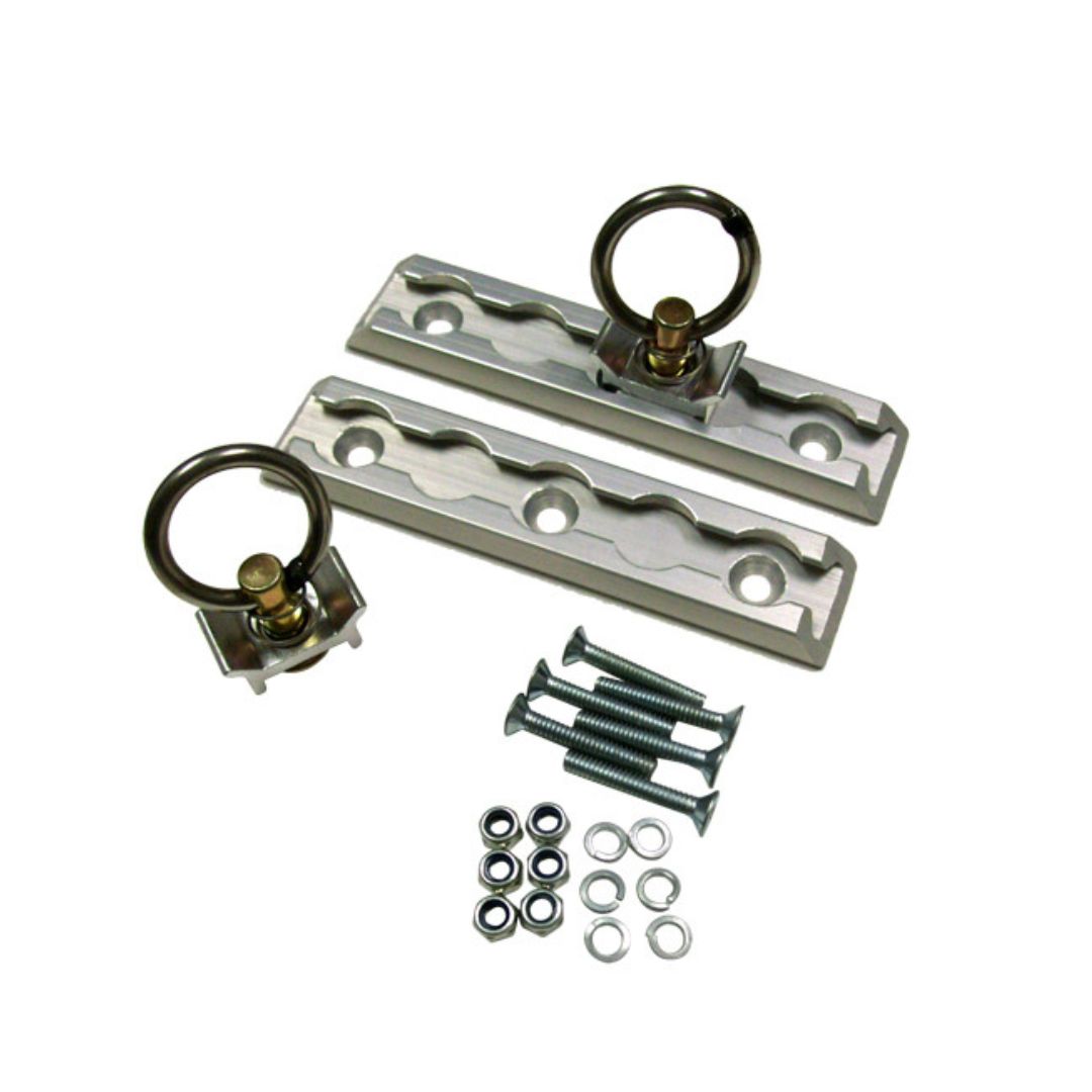 6" Tie Down L Track Loading Kit, 2 Tracks + 2 Loading Rings