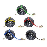 Load image into Gallery viewer, Adjustable Tow Dolly Basket Straps with Twisted Snap Hooks and Ratchets
