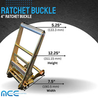 Load image into Gallery viewer, 4&quot; Standard Handle Ratchet Buckle
