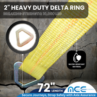 Load image into Gallery viewer, USA Heavy Duty 2&quot; Axle Straps w/ Delta D Rings (Red Sleeve)
