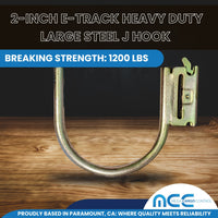 Load image into Gallery viewer, 2&quot; Heavy-Duty Large E-Track Steel J Hook
