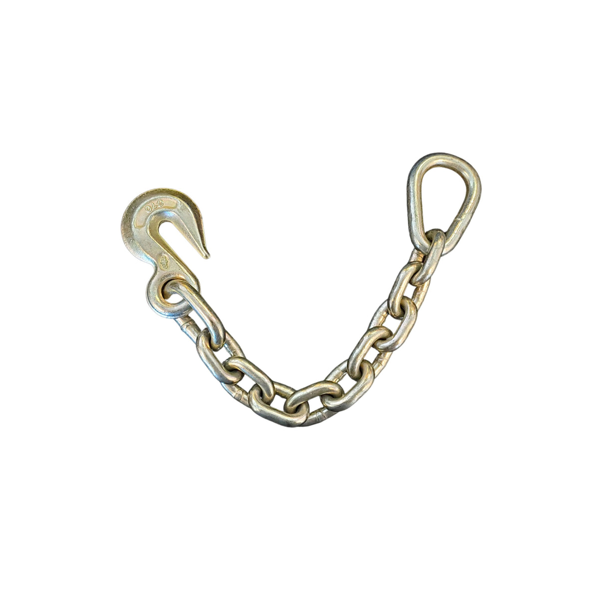 18.5" Grade 70 Chain Extension with Forged Grab Hook and Pear Link