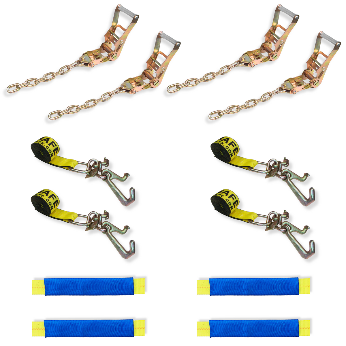 2" Roll Back Chain Ratchet Strap w/ RTJ Hook