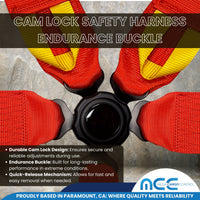 Load image into Gallery viewer, 5 Point Safety Harness Camlock 3＂Strap Seat Belt- Black coated
