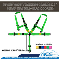 Load image into Gallery viewer, 5 Point Safety Harness Camlock 3＂Strap Seat Belt- Black coated
