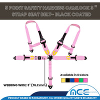 Load image into Gallery viewer, 5 Point Safety Harness Camlock 3＂Strap Seat Belt- Black coated

