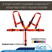 Load image into Gallery viewer, 5 Point Safety Harness Camlock 3＂Strap Seat Belt- Black coated
