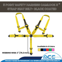 Load image into Gallery viewer, 5 Point Safety Harness Camlock 3＂Strap Seat Belt- Black coated
