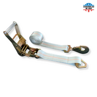 Load image into Gallery viewer, 2&quot; Ratchet Tent Strap With Delta Ring And Twisted Snap Hook
