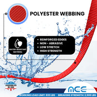 Load image into Gallery viewer, USA 1&quot; Ratchet Buckle Strap w/ S Hooks
