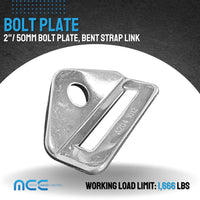 Load image into Gallery viewer, 2&quot; (50.8 mm) Bent Bolt Plate - Zinc Plated
