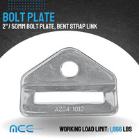 Load image into Gallery viewer, 2&quot; (50.8 mm) Bent Bolt Plate - Zinc Plated
