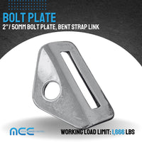 Load image into Gallery viewer, 2&quot; (50.8 mm) Bent Bolt Plate - Zinc Plated
