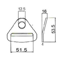 Load image into Gallery viewer, 2&quot; (50.8 mm) Bent Bolt Plate - Zinc Plated

