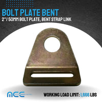Load image into Gallery viewer, 1.75&quot; (44.45 mm) Bent Bolt Plate - Zinc Plated

