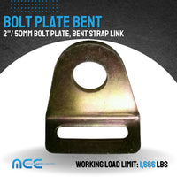 Load image into Gallery viewer, 1.75&quot; (44.45 mm) Bent Bolt Plate - Zinc Plated
