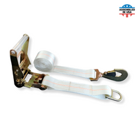 Load image into Gallery viewer, 2&quot; Ratchet Tent Strap With Double Bar D-Ring And Twisted Snap Hook
