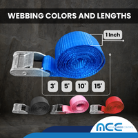 Load image into Gallery viewer, USA 1&quot; x 3ft to 15ft Cam Buckle Endless Cargo Lashing Strap Heavy Duty
