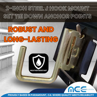 Load image into Gallery viewer, 2&quot; Square E-Track Steel J Hook
