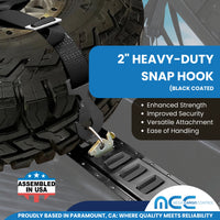 Load image into Gallery viewer, 3-Point Spare Tire 2&quot; Ratchet Y Straps
