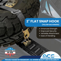 Load image into Gallery viewer, 3-Point Spare Tire 2&quot; Ratchet Y Straps
