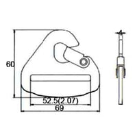 Load image into Gallery viewer, 2&quot; (50.8 mm) Harness Snap Hook With Keeper
