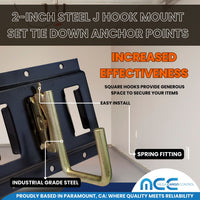 Load image into Gallery viewer, 2&quot; Square E-Track Steel J Hook
