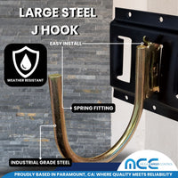 Load image into Gallery viewer, 2&quot; Heavy-Duty Large E-Track Steel J Hook
