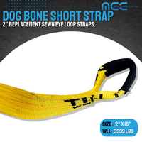 Load image into Gallery viewer, 2&quot; x 16&quot; Dog Bone Short Strap for 8-Point Tie Down System RollBack
