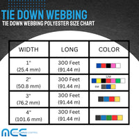 Load image into Gallery viewer, 3&quot; x 300ft Tie Down Webbing Polyester
