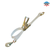 Load image into Gallery viewer, 2&quot; Ratchet Tent Strap With Delta Ring And Twisted Snap Hook
