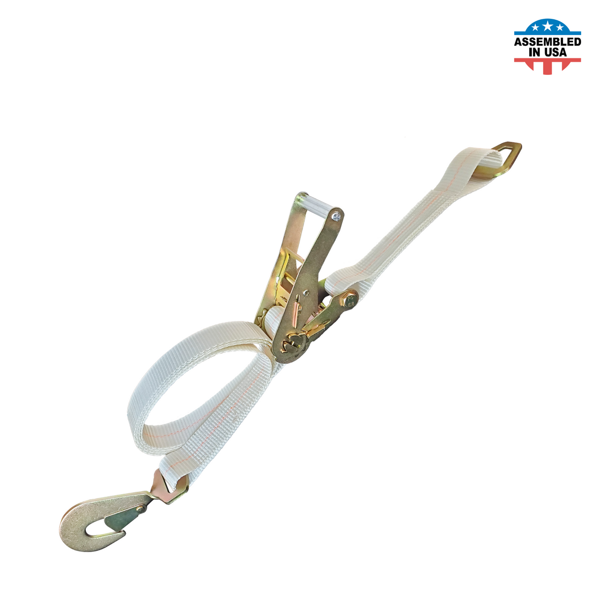 2" Ratchet Tent Strap With Delta Ring And Twisted Snap Hook