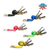 Load image into Gallery viewer, USA 2&quot; x 8&#39; Car Tie Down Strap w/ Ratchet Buckle &amp; Flat Snap Hook
