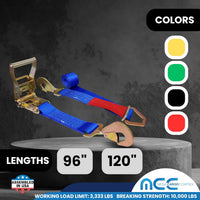 Load image into Gallery viewer, USA Combination Ratchet &amp; Axle Strap w/ Twist Hook &amp; Adjustable Axle Strap
