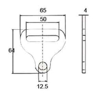 Load image into Gallery viewer, 2&quot; (50.8 mm) Bolt Plate - Zinc Plated

