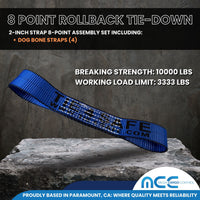 Load image into Gallery viewer, 8 Point Rollback Tie Down System w/ Chain End
