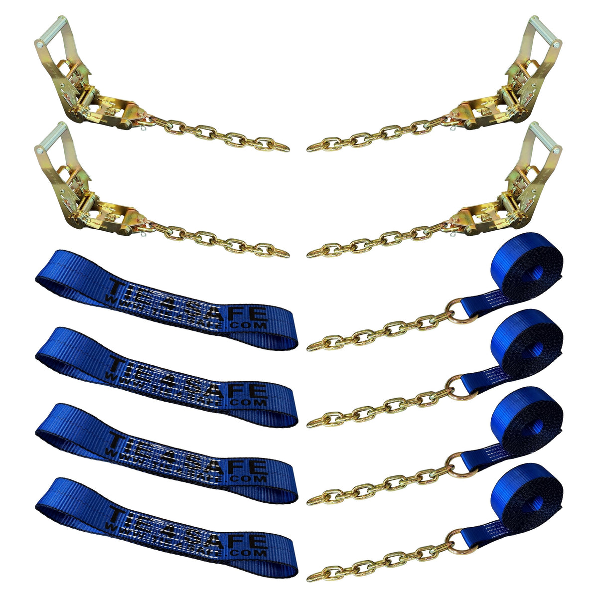 8 Point Rollback Tie Down System w/ Chain End