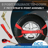 Load image into Gallery viewer, 8 Point Rollback Tie Down System w/ Chain End
