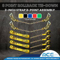Load image into Gallery viewer, 8 Point Rollback Tie Down System w/ Chain End
