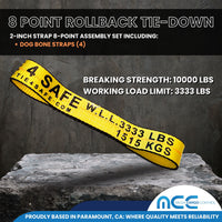 Load image into Gallery viewer, 8 Point Rollback Tie Down System w/ Chain End
