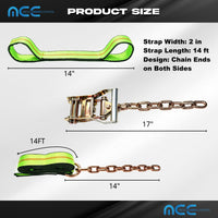 Load image into Gallery viewer, Heavy Duty 8 Point Rollback Tie Down System w/ Chain End
