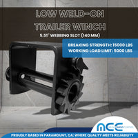 Load image into Gallery viewer, 4&quot; Weld-On Winch For Flatbed Trailer (140 mm)
