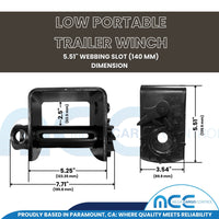 Load image into Gallery viewer, 4&quot; Weld-On Winch For Flatbed Trailer (140 mm)
