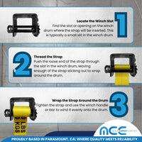 Load image into Gallery viewer, 4&quot; Weld-On Winch For Flatbed Trailer (140 mm)
