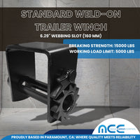 Load image into Gallery viewer, 4&quot; Weld-On Winch For Flatbed Trailer (160 mm)
