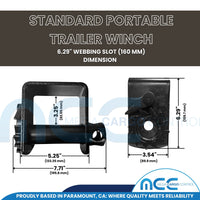 Load image into Gallery viewer, 4&quot; Weld-On Winch For Flatbed Trailer (160 mm)
